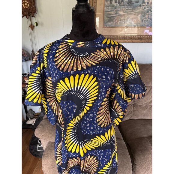 Womens Multicolor Long Dress 3XL By Eien Hippie Fairy 2 layer Sleeves Floral - Picture 3 of 10